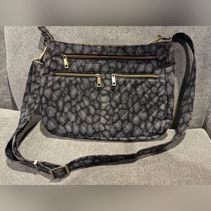 Travelon Anti Theft Crossbody Messenger Bag RFID Protection Purse - Leopard